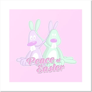 Peace At Easter Rabbits Posters and Art